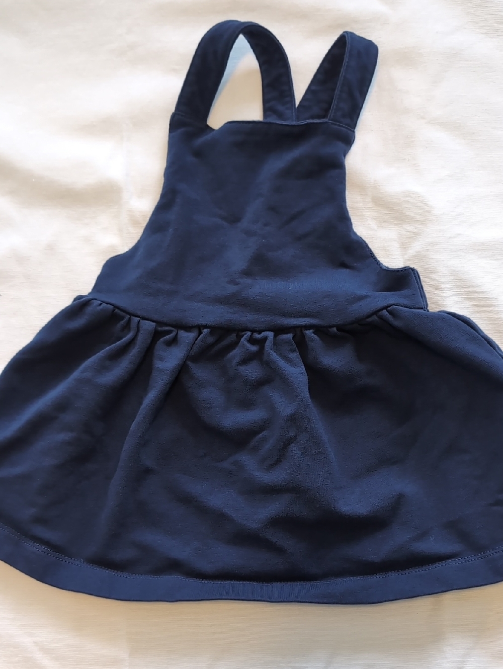 Hanna Andersson Navy Toddler Cotton Overall Dress